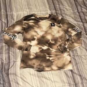 Abercrombie boys size 7/8 Brown Tie-Dye Kids Long Sleeve Shirt
